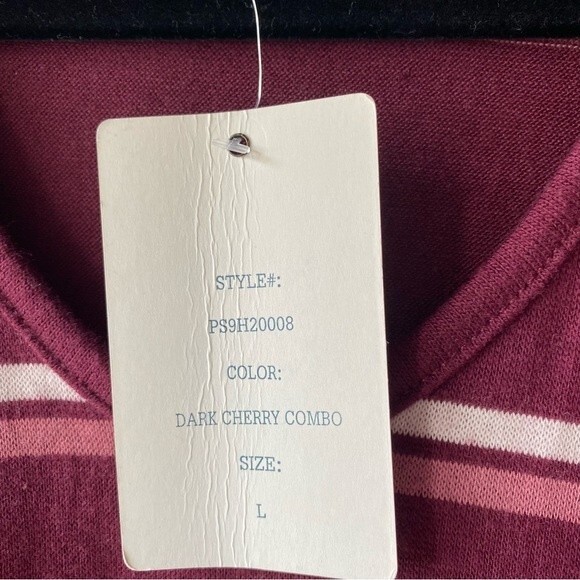 pink rose vintage striped lightweight sweater - Picture 6 of 8